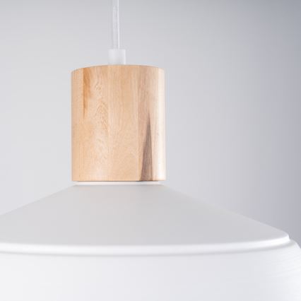 Πολύφωτο με συρματόσχοινο FANO 1xE27/15W/230V διάμετρος 34 cm λευκό