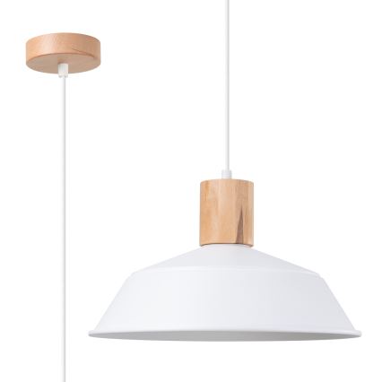 Πολύφωτο με συρματόσχοινο FANO 1xE27/15W/230V διάμετρος 34 cm λευκό