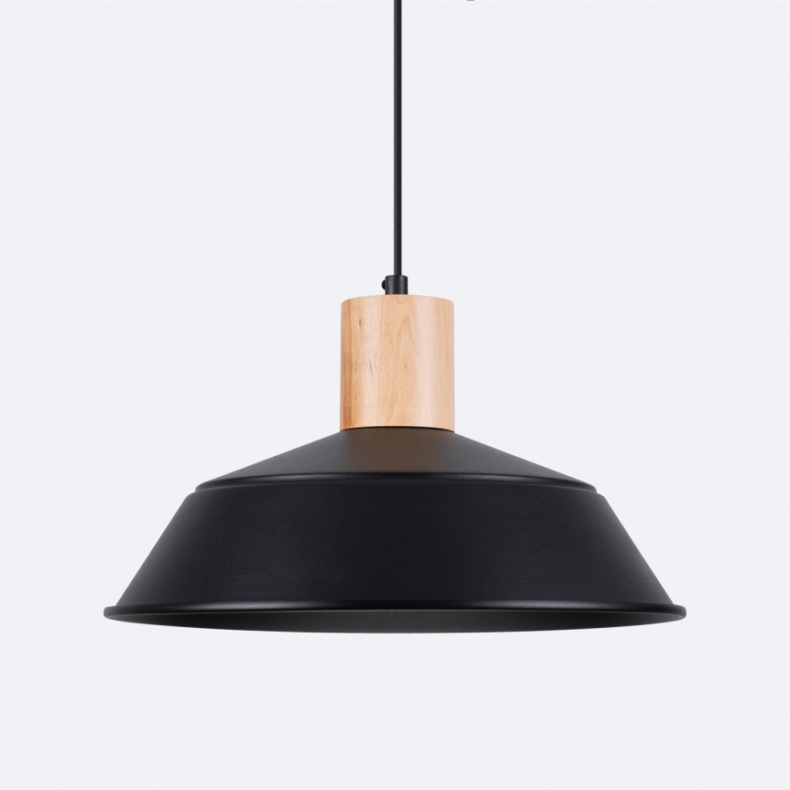 Πολύφωτο με συρματόσχοινο FANO 1xE27/15W/230V διάμετρος 34 cm μαύρο