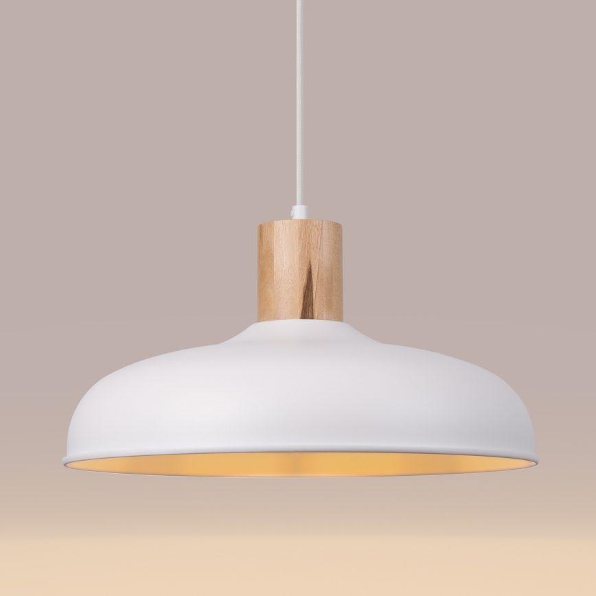 Πολύφωτο με συρματόσχοινο INDY 1xE27/15W/230V διάμετρος 38 cm λευκό