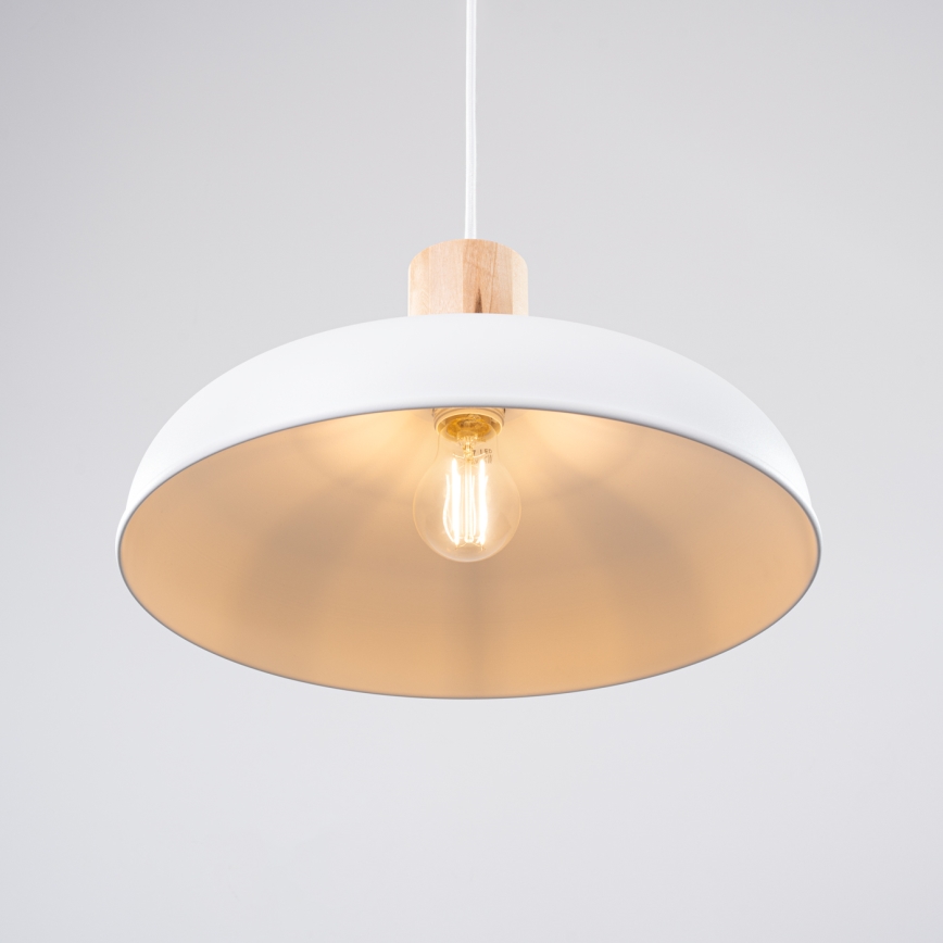 Πολύφωτο με συρματόσχοινο INDY 1xE27/15W/230V διάμετρος 38 cm λευκό