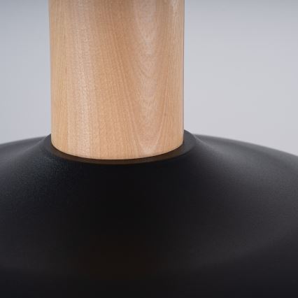 Πολύφωτο με συρματόσχοινο INDY 1xE27/15W/230V διάμετρος 38 cm μαύρο