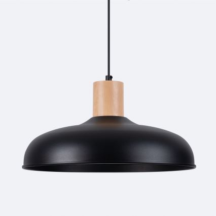 Πολύφωτο με συρματόσχοινο INDY 1xE27/15W/230V διάμετρος 38 cm μαύρο