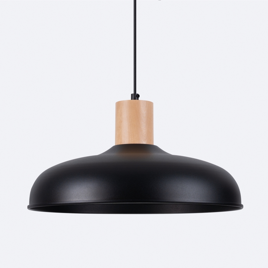 Πολύφωτο με συρματόσχοινο INDY 1xE27/15W/230V διάμετρος 38 cm μαύρο