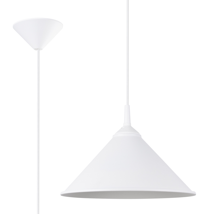 Πολύφωτο με συρματόσχοινο ZUMA 1xE27/15W/230V διάμετρος 30 cm λευκό