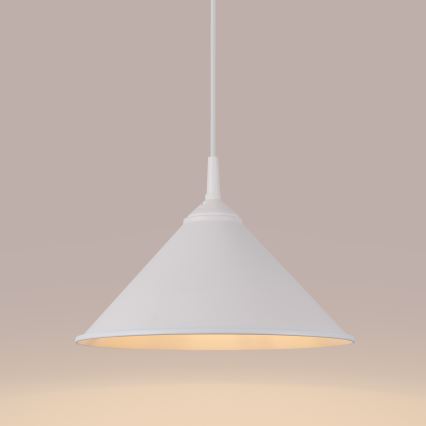 Πολύφωτο με συρματόσχοινο ZUMA 1xE27/15W/230V διάμετρος 30 cm λευκό