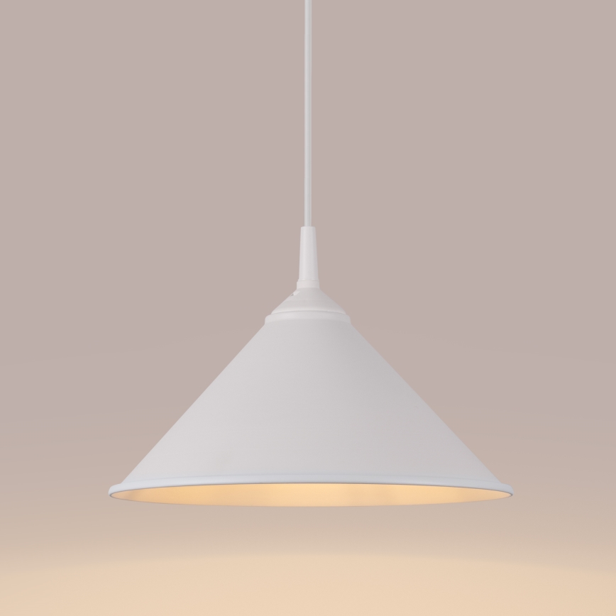Πολύφωτο με συρματόσχοινο ZUMA 1xE27/15W/230V διάμετρος 30 cm λευκό