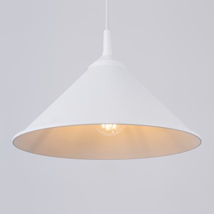 Πολύφωτο με συρματόσχοινο ZUMA 1xE27/15W/230V διάμετρος 30 cm λευκό