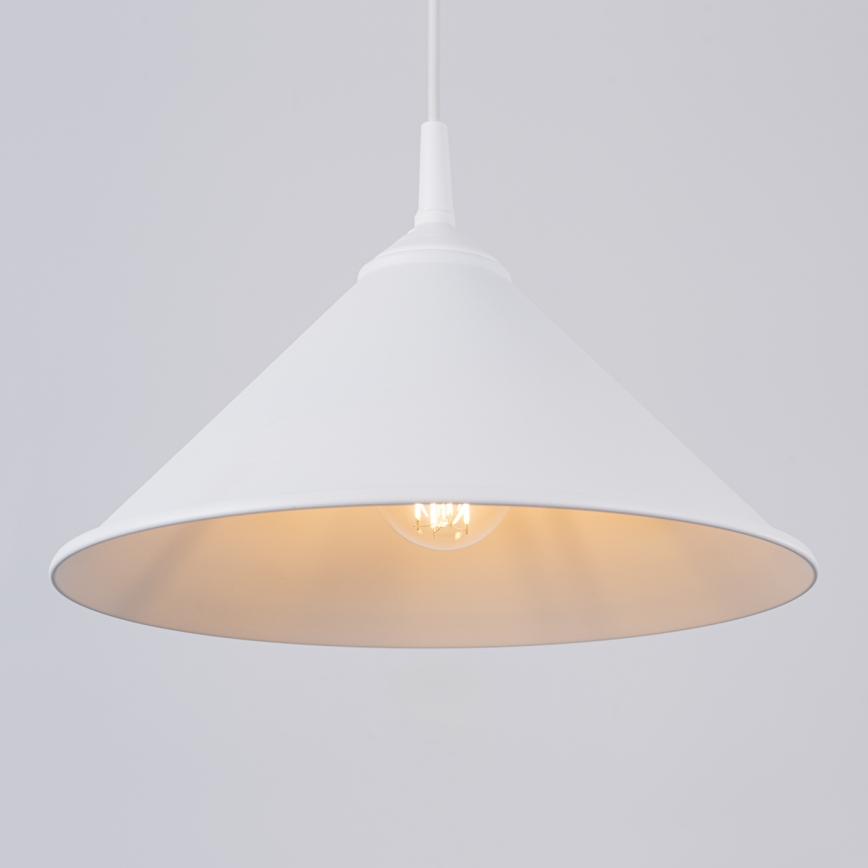 Πολύφωτο με συρματόσχοινο ZUMA 1xE27/15W/230V διάμετρος 30 cm λευκό