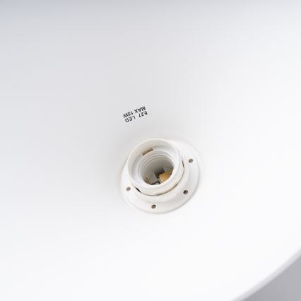 Πολύφωτο με συρματόσχοινο ZUMA 1xE27/15W/230V διάμετρος 30 cm λευκό