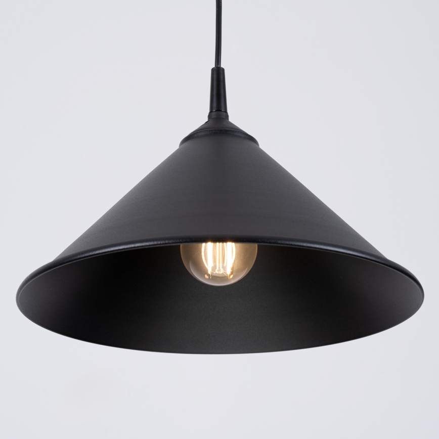 Πολύφωτο με συρματόσχοινο ZUMA 1xE27/15W/230V διάμετρος 30 cm μαύρο