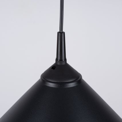 Πολύφωτο με συρματόσχοινο ZUMA 1xE27/15W/230V διάμετρος 30 cm μαύρο