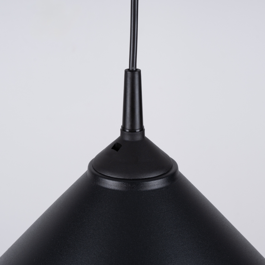 Πολύφωτο με συρματόσχοινο ZUMA 1xE27/15W/230V διάμετρος 30 cm μαύρο