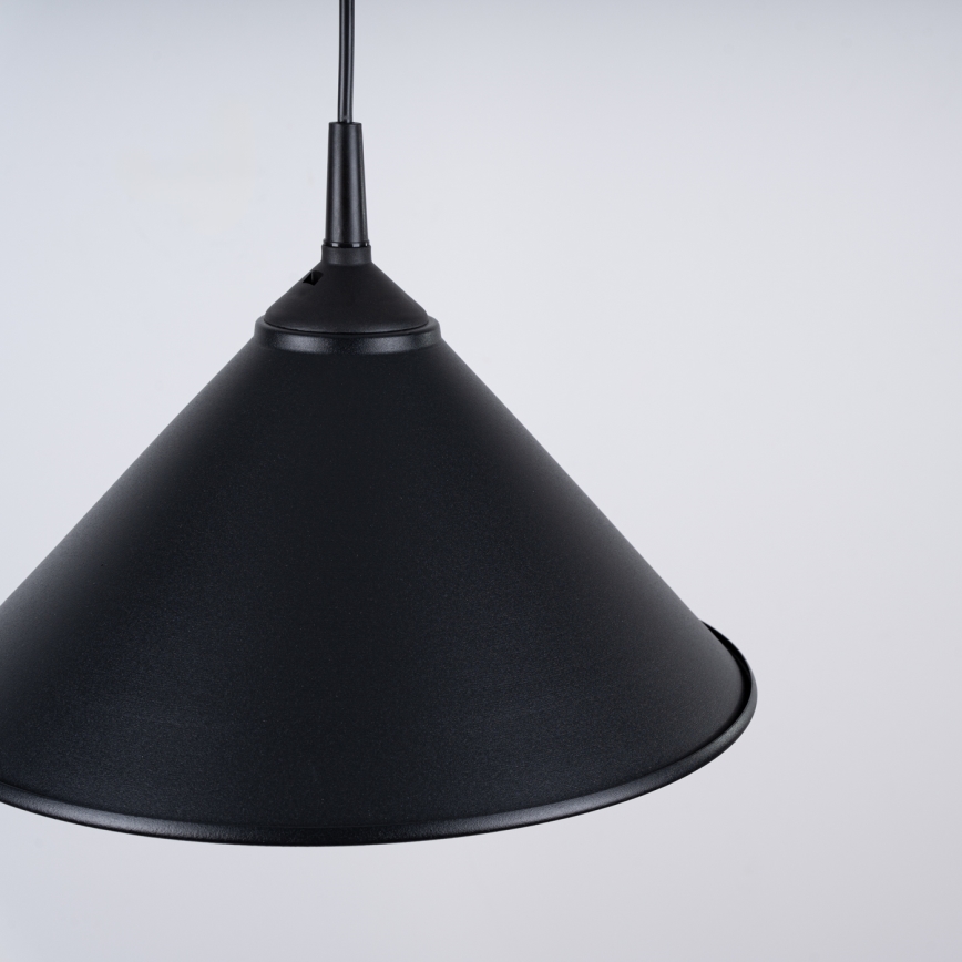 Πολύφωτο με συρματόσχοινο ZUMA 1xE27/15W/230V διάμετρος 30 cm μαύρο