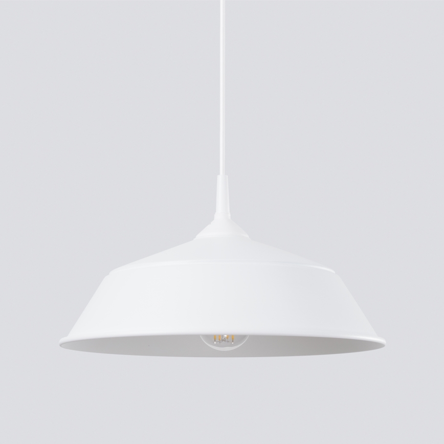Πολύφωτο με συρματόσχοινο FRIKA 1xE27/15W/230V διάμετρος 34 cm λευκό