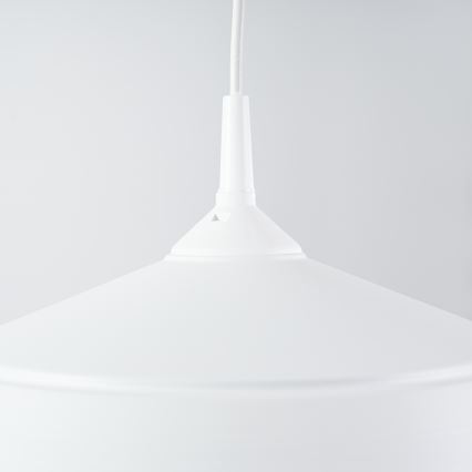 Πολύφωτο με συρματόσχοινο FRIKA 1xE27/15W/230V διάμετρος 34 cm λευκό