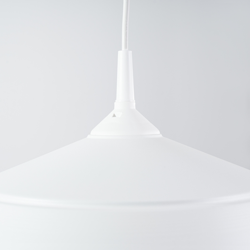 Πολύφωτο με συρματόσχοινο FRIKA 1xE27/15W/230V διάμετρος 34 cm λευκό