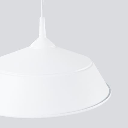 Πολύφωτο με συρματόσχοινο FRIKA 1xE27/15W/230V διάμετρος 34 cm λευκό