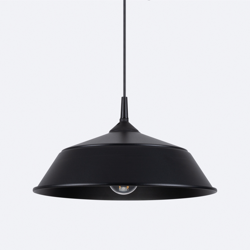 Πολύφωτο με συρματόσχοινο FRIKA 1xE27/15W/230V διάμετρος 34 cm μαύρο