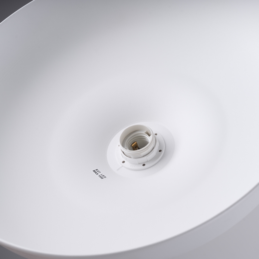 Πολύφωτο με συρματόσχοινο GINA 1xE27/15W/230V διάμετρος 38 cm λευκό