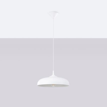 Πολύφωτο με συρματόσχοινο GINA 1xE27/15W/230V διάμετρος 38 cm λευκό