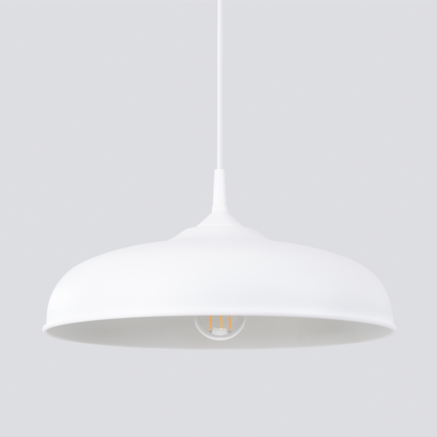 Πολύφωτο με συρματόσχοινο GINA 1xE27/15W/230V διάμετρος 38 cm λευκό