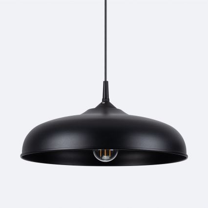 Πολύφωτο με συρματόσχοινο GINA 1xE27/15W/230V διάμετρος 38 cm μαύρο