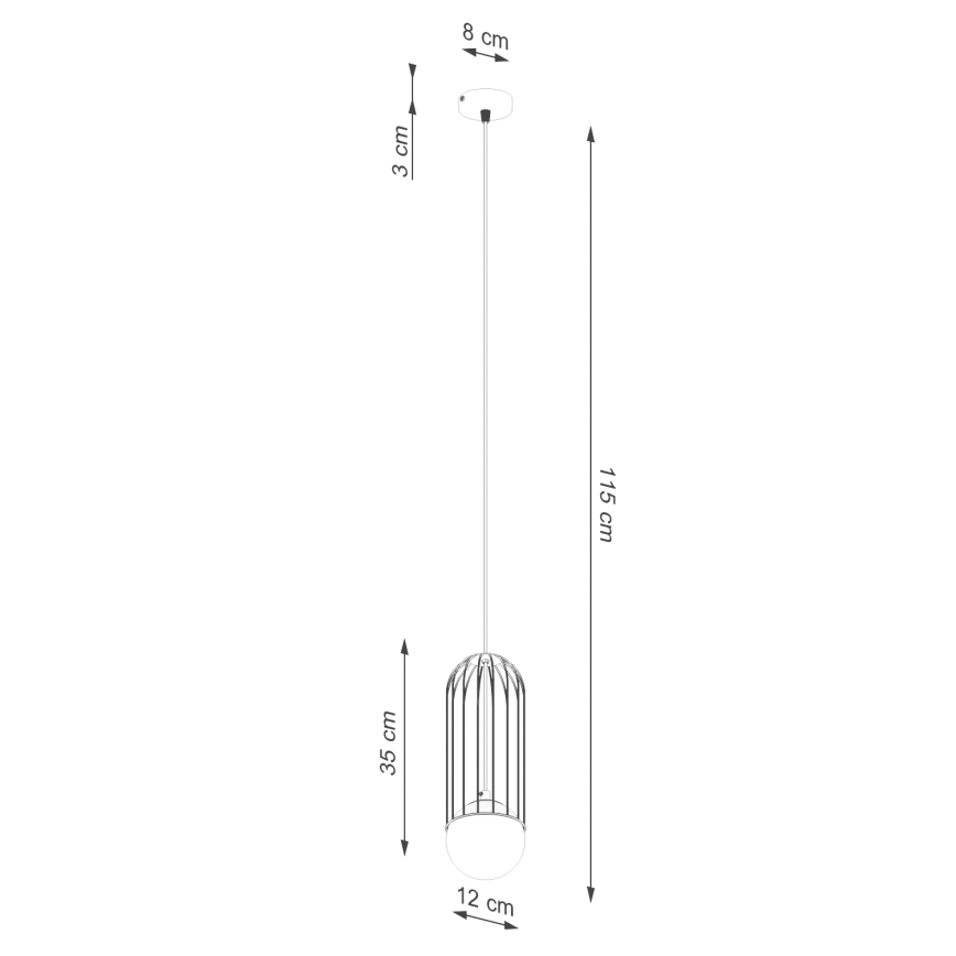 Κρεμαστό φωτιστικό οροφής BRINA 1xG9/8W/230V λευκό