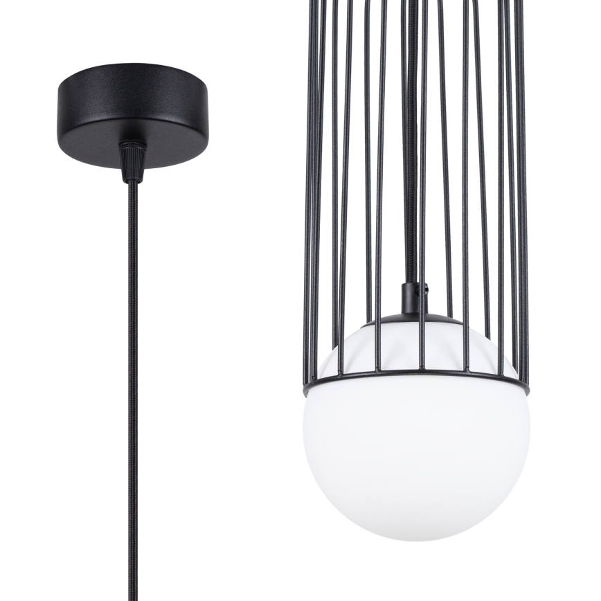 Κρεμαστό φωτιστικό οροφής BRINA 1xG9/8W/230V μαύρο