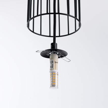 Κρεμαστό φωτιστικό οροφής BRINA 1xG9/8W/230V μαύρο