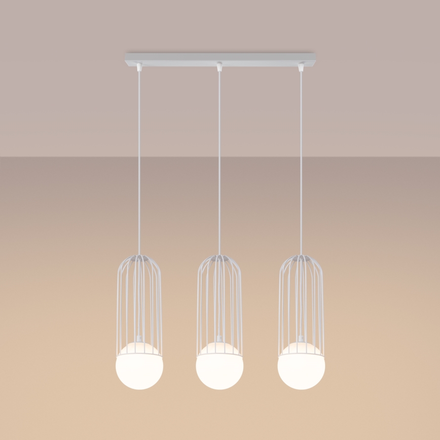 Κρεμαστό φωτιστικό οροφής BRINA 3xG9/8W/230V λευκό