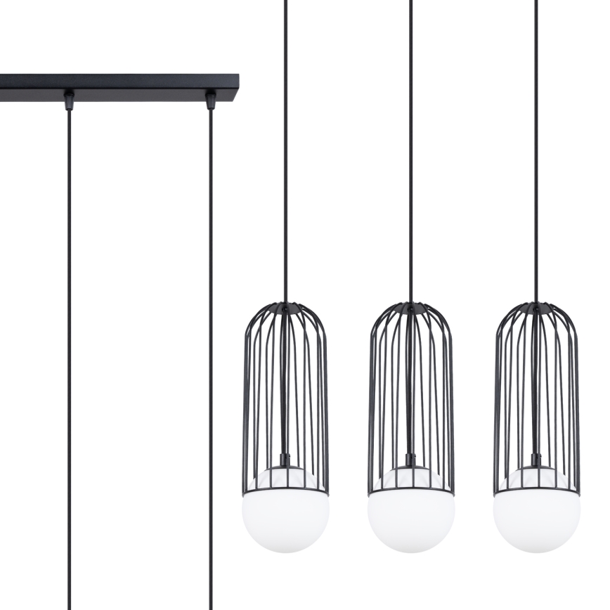 Κρεμαστό φωτιστικό οροφής BRINA 3xG9/8W/230V μαύρο