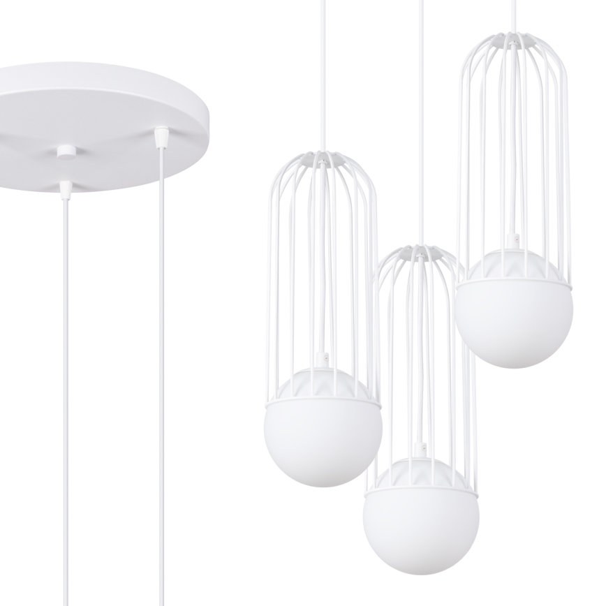 Κρεμαστό φωτιστικό οροφής BRINA 3xG9/8W/230V λευκό