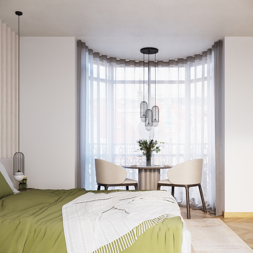 Κρεμαστό φωτιστικό οροφής BRINA 3xG9/8W/230V μαύρο