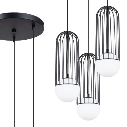 Κρεμαστό φωτιστικό οροφής BRINA 3xG9/8W/230V μαύρο