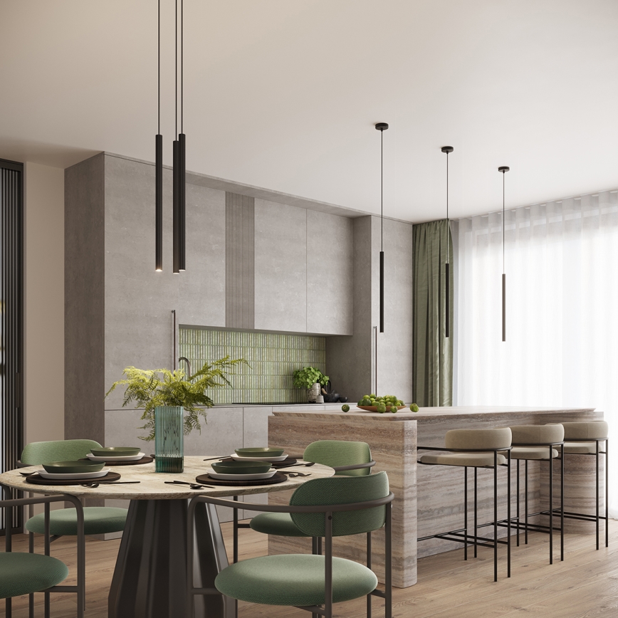 Κρεμαστό φωτιστικό οροφής ARCHE 1xG9/8W/230V μαύρο