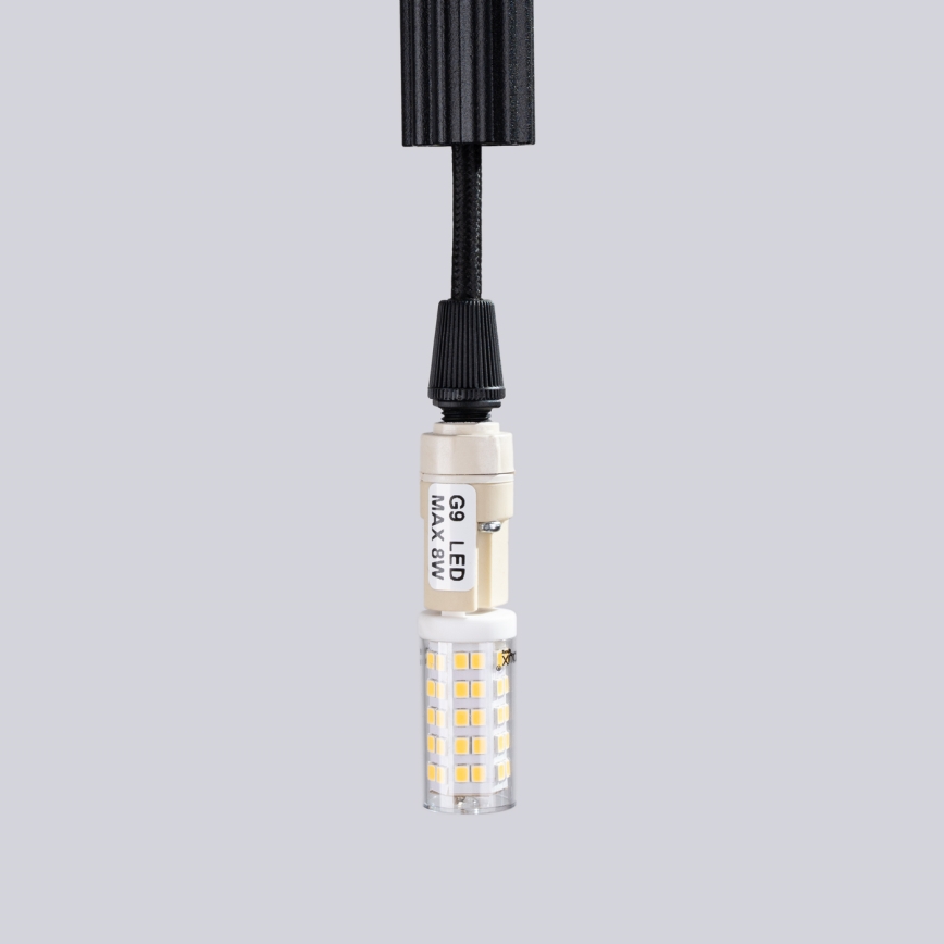 Κρεμαστό φωτιστικό οροφής ARCHE 1xG9/8W/230V μαύρο