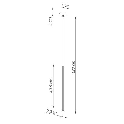 Κρεμαστό φωτιστικό οροφής ARCHE 1xG9/8W/230V χρυσαφί