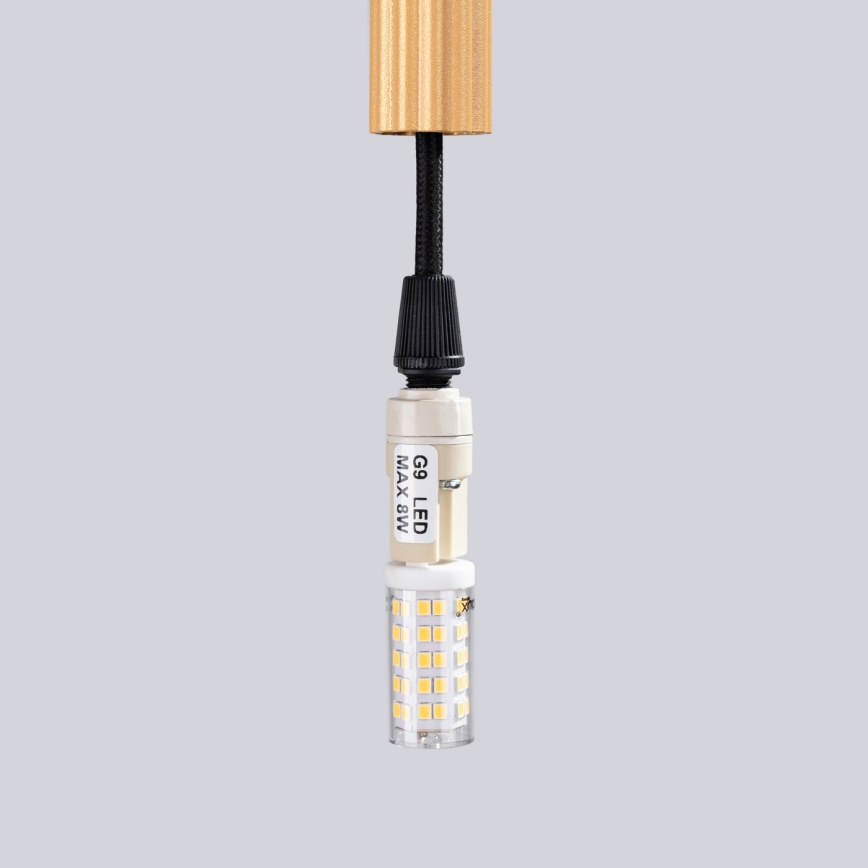 Κρεμαστό φωτιστικό οροφής ARCHE 1xG9/8W/230V χρυσαφί