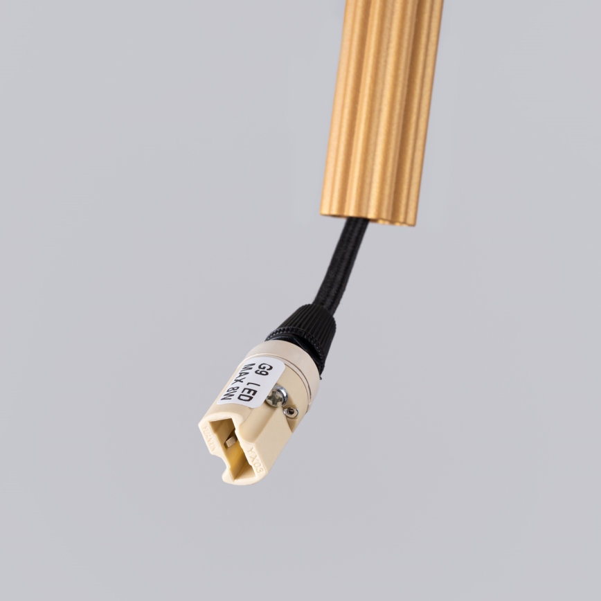 Κρεμαστό φωτιστικό οροφής ARCHE 1xG9/8W/230V χρυσαφί