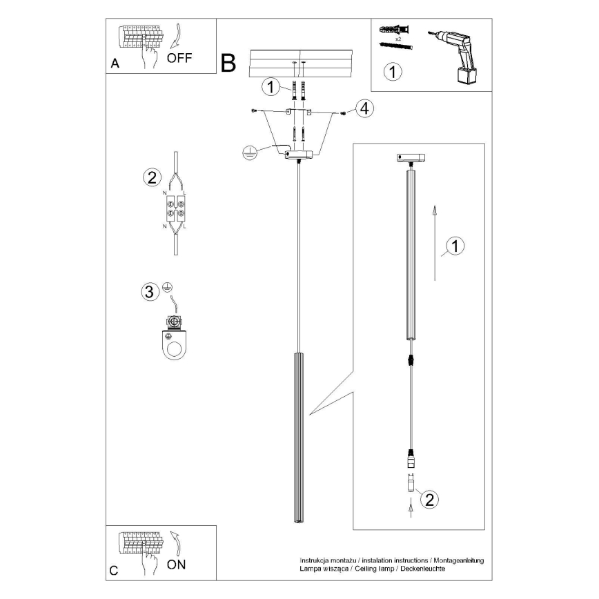 Κρεμαστό φωτιστικό οροφής ARCHE 1xG9/8W/230V χρυσαφί