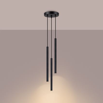 Κρεμαστό φωτιστικό οροφής ARCHE 3xG9/8W/230V μαύρο