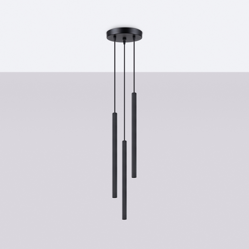 Κρεμαστό φωτιστικό οροφής ARCHE 3xG9/8W/230V μαύρο