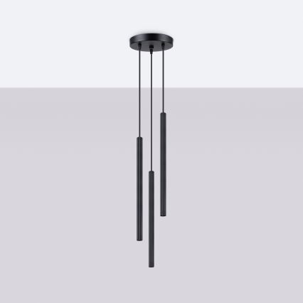 Κρεμαστό φωτιστικό οροφής ARCHE 3xG9/8W/230V μαύρο