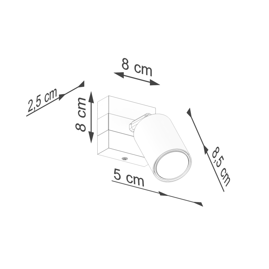Προβολέας τοίχου FAGER 1xGU10/10W/230V μαύρο
