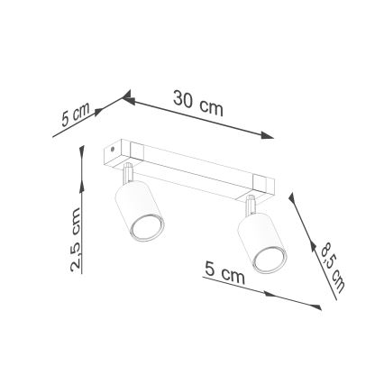 Φωτιστικό σποτ FAGER 2xGU10/10W/230V μαύρο