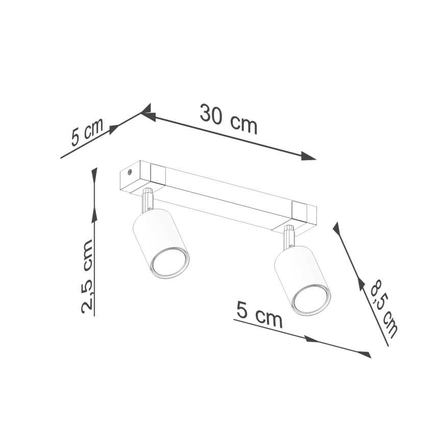 Φωτιστικό σποτ FAGER 2xGU10/10W/230V μαύρο