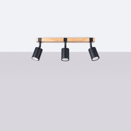 Φωτιστικό σποτ FAGER 3xGU10/10W/230V μαύρο