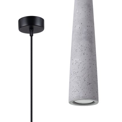 Κρεμαστό φωτιστικό οροφής ELECTRA 1xGU10/10W/230V τσιμέντο/γκρι