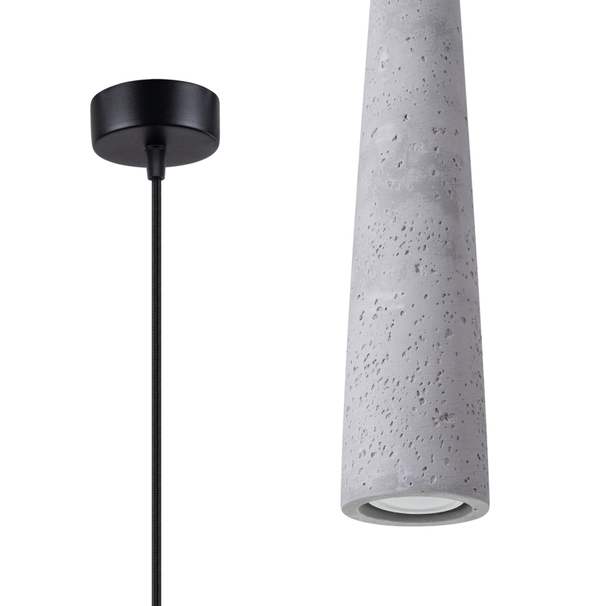Κρεμαστό φωτιστικό οροφής ELECTRA 1xGU10/10W/230V τσιμέντο/γκρι